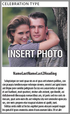 celebrations notice about weddings anniversaries or engagement announcement template newspaper